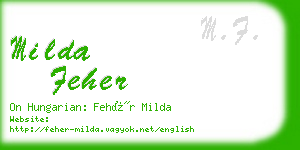 milda feher business card